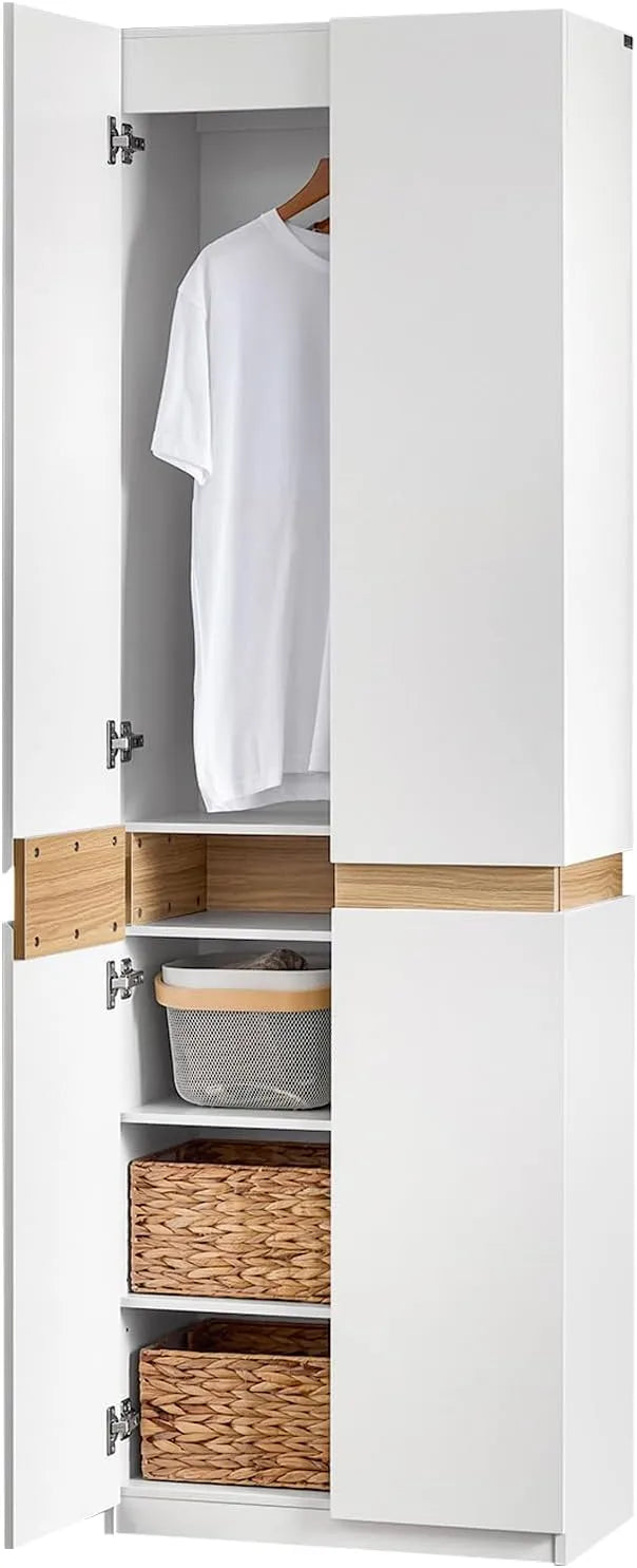Szafa: KSB01-W, 61 × 30 × 192cm, 5 p, SoBuy KSB01-W