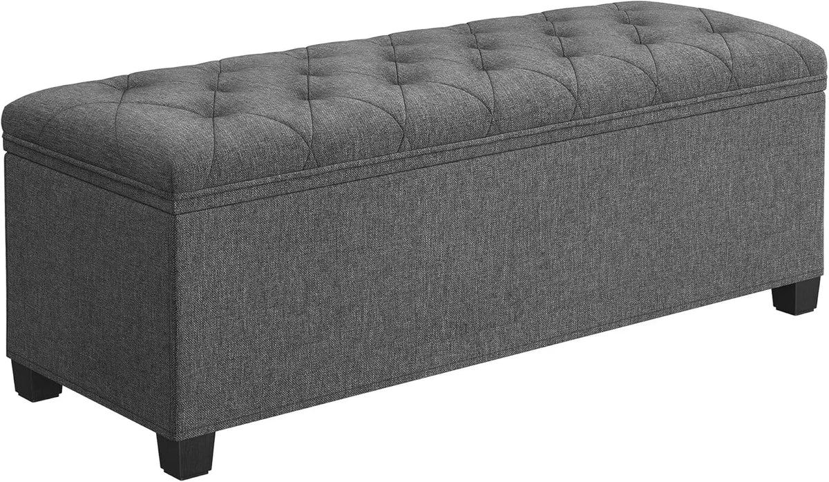 SONGMICS Taboret do siedzenia z miejscem do przechowywania – 40 × 110 × 40 cm, 300 kg