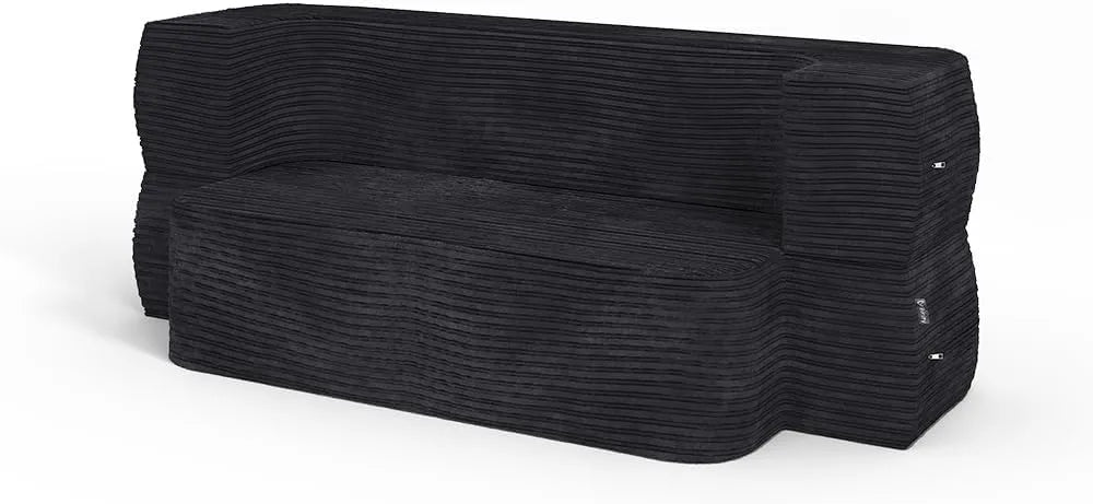 Sofa – z funkcją spania, 190 cm, czarny