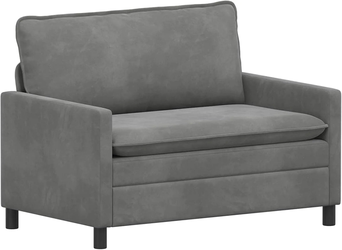 Sofa – z podłokietnikami, tapicerka aksamitna, 126 × 81 × 87, 5 cm