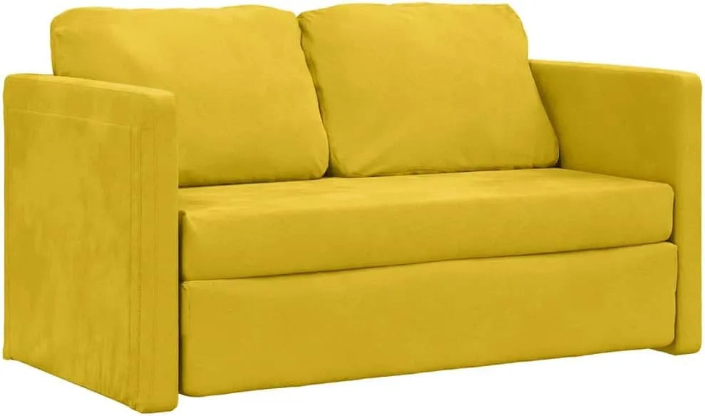 Sofa – tapicerka aksamitna, 122 × 204 × 55 cm