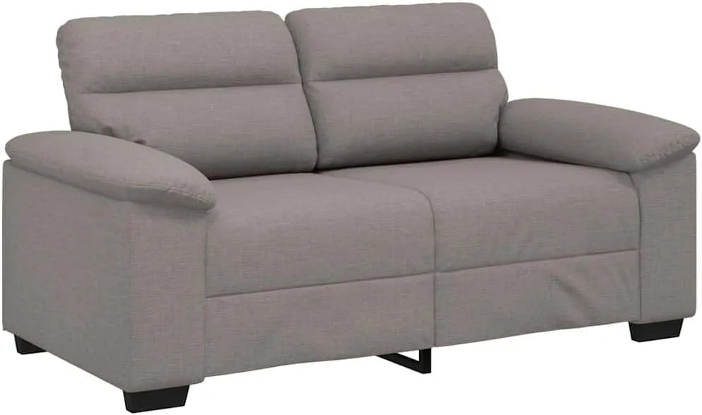 Sofa — tapicerka materiałowa, 2-osobowa, 120 cm, beżowy, tapicerka materiałowa