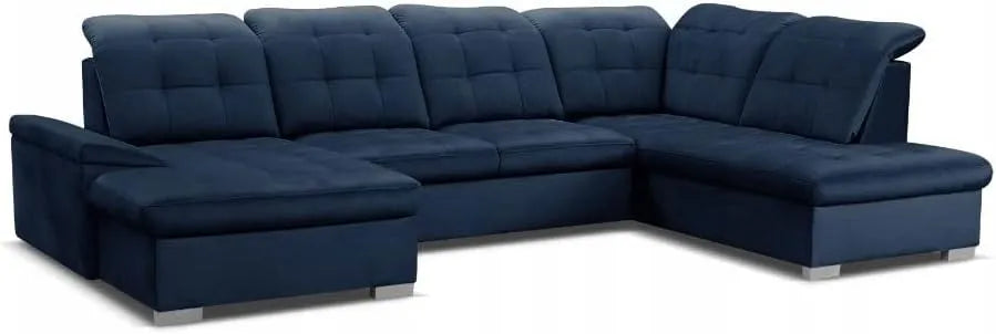 Sofa narożna — wypełnienie piankowe, z funkcją spania, 347 × 230 × 108 cm