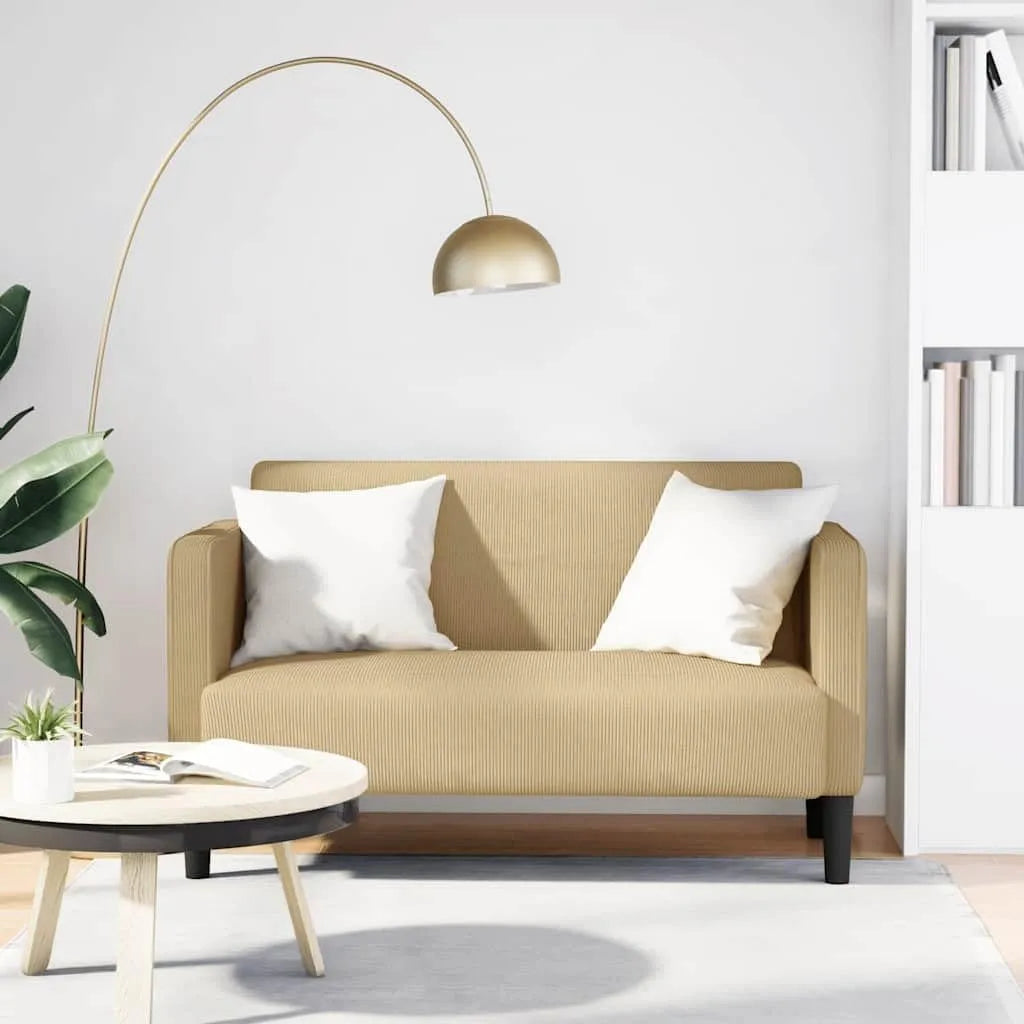 Sofa: ze sztruksu, wypełnienie piankowe, 109 cm, szary
