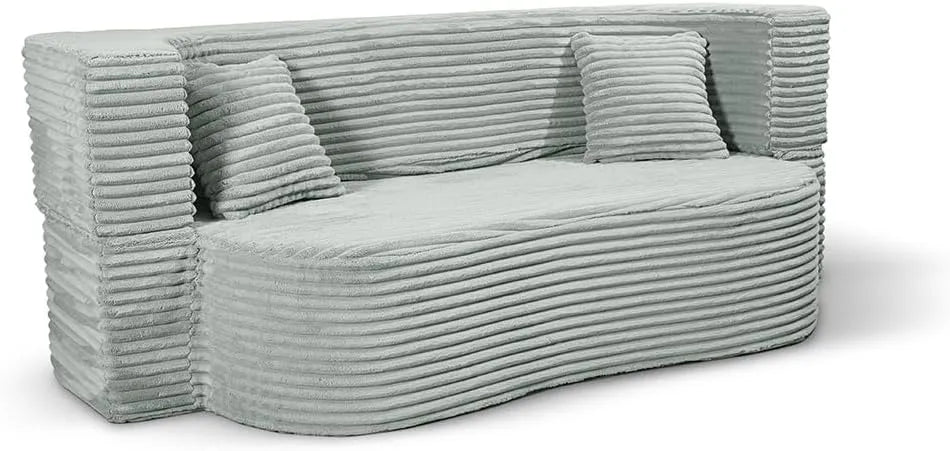Designerska piankowa kanapa myfoam 3-osobowa: RÓŻNE, ze sztruksu, wypełnienie piankowe, z funkcją spania