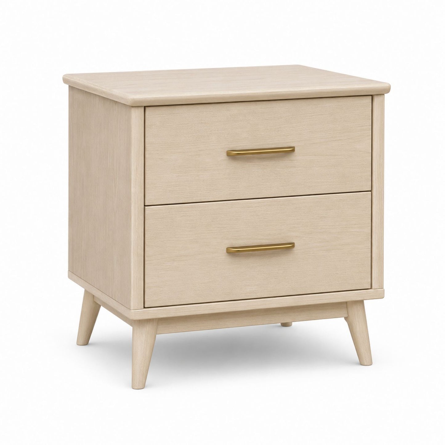 Stolik nocny z drewna dębowego 2 szuflady 45x35x55 cm