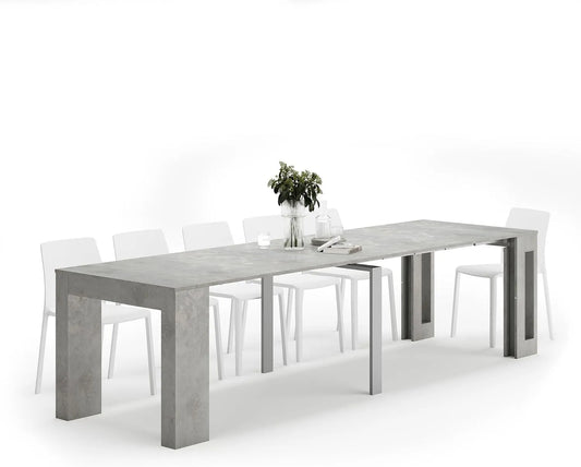 Mobili Fiver Wysuwany stół konsolowy z przedłużeniami — z aluminium