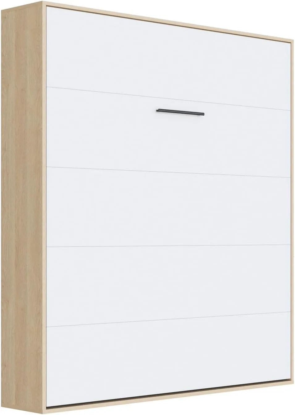 Łóżko w szafie M1 160 x 200 cm – z szafą, 160 × 200 cm, biały