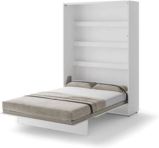 Bed Concept BC-01 składane łóżko ścienne — z szafą, składana konstrukcja, 140 × 200 cm, biały