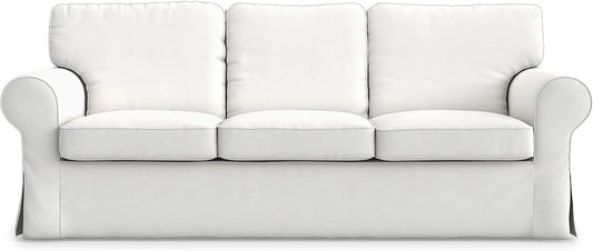 IKEA MASTERS OF COVERS Zamienny Pokrowiec na Sofę dla 3-Osobowej Kanapy — 218 cm, 88 cm, 73 cm, biały
