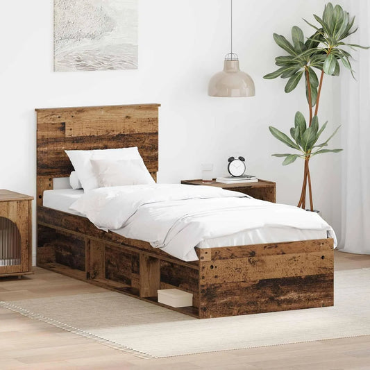 Zagłówek z litego drewna sosnowego – z drewna, 75 × 190 cm, tapicerka materiałowa