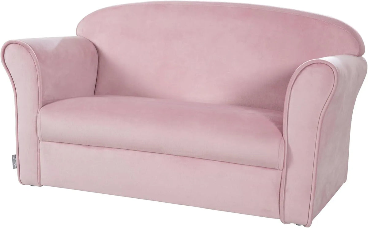 Sofa: Lil Sofa, z podłokietnikami, tapicerka aksamitna, różowy