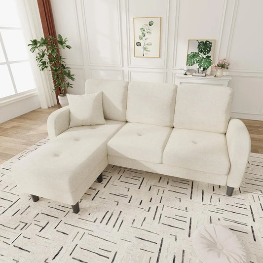 Sofa narożna – modułowa konstrukcja, w kształcie litery L, 3-osobowa, 166 × 118 × 77 cm
