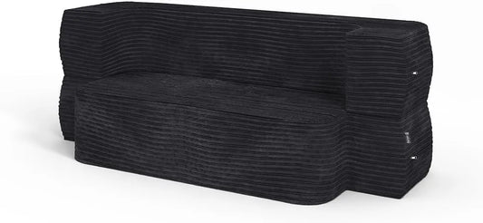 Sofa – z funkcją spania, 190 cm, czarny