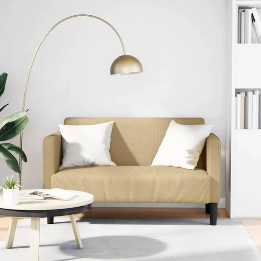 Sofa: ze sztruksu, wypełnienie piankowe, 109 cm, szary