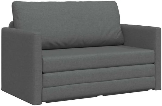 Sofa — tapicerka materiałowa, regulowana konstrukcja, 110 cm, rozkładana konstrukcja, z metalu