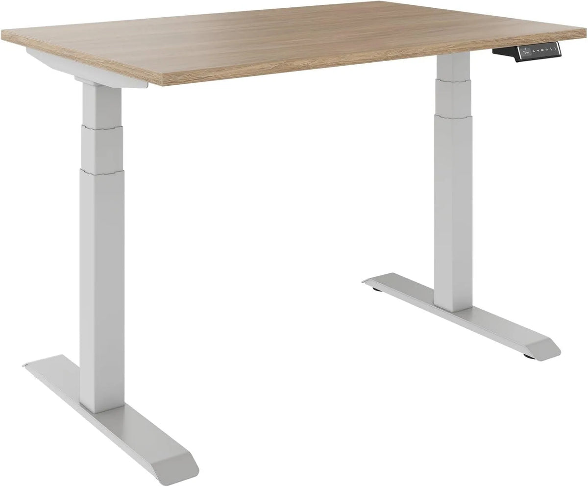 Weber Biurko i stół komputerowy — TELDRA, 200 cm, srebrny