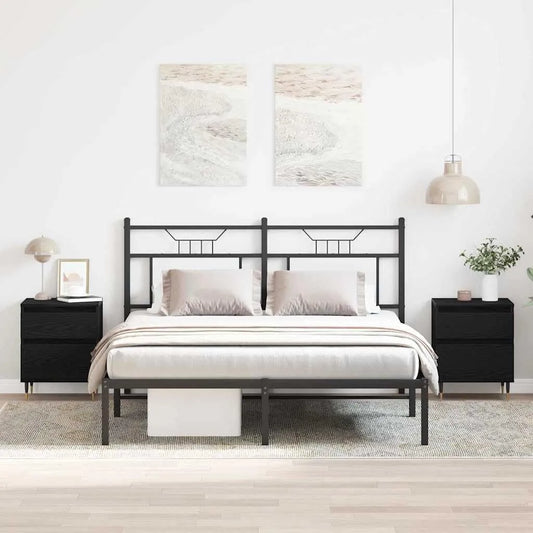 Stabilny stolik nocny z uchwytem ściennym – z drewna, z szufladami, 40 × 35 × 50 cm, biały