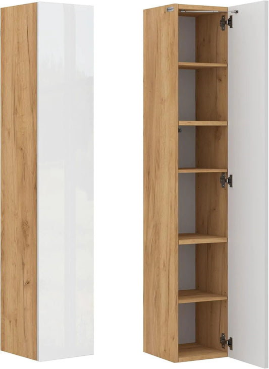 ROOM Szafka wisząca o wysokości 105/160 cm – 160 × 30 × 32, biały