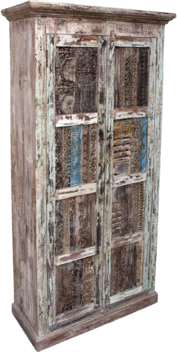 Szafa — SHOP, z drewna, z szafą, 190 × 100 × 40 cm, beżowy