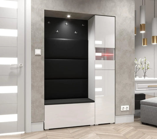 Furnitech GF84 zestaw mebli do przedpokoju: wyświetlacz LED, 21W, biały