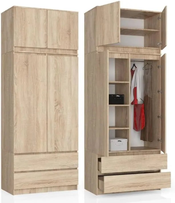 Szafa — z szufladami, z półkami, 2 szufladami, 235 × 90 × 50, z półkami, z metalu