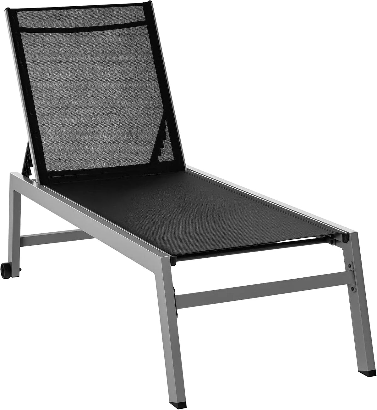 Outsunny Leżak ogrodowy i leżanka tarasowa: z oparciem, z aluminium, 169 × 65 × 102 cm, czarny