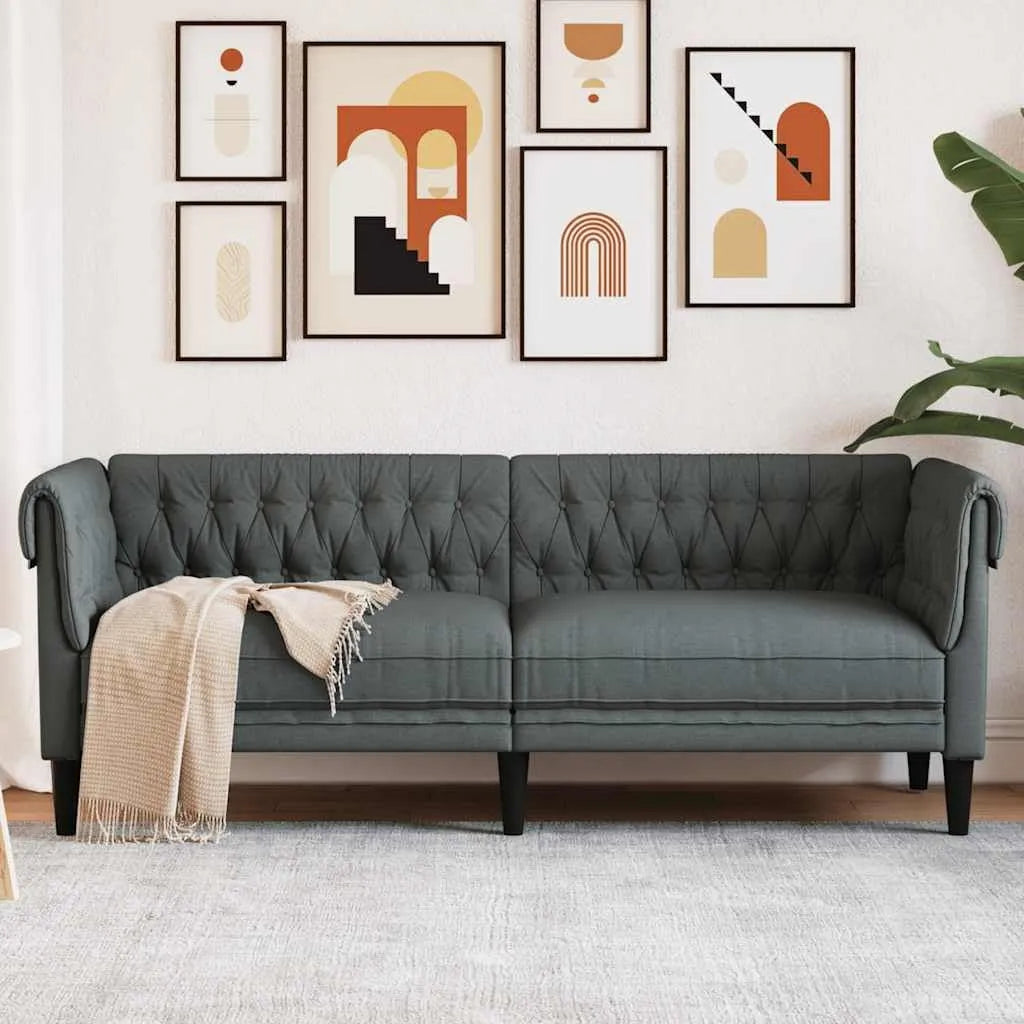 Chesterfield Fotel i krzesło tapicerowane materiałowy Chesterfield — tapicerka materiałowa, tapicerka materiałowa