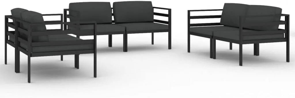 Zestaw mebli ogrodowych i komplet wypoczynkowy – z poduszkami, odporny na warunki atmosferyczne, z aluminium