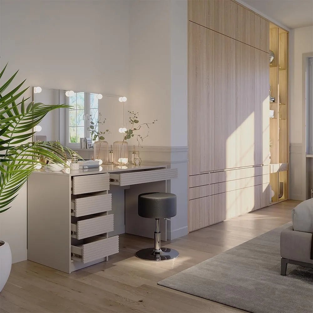 Vicco Toaletka i stolik do makijażu 'Sherry' – wyświetlacz LED, 120 cm