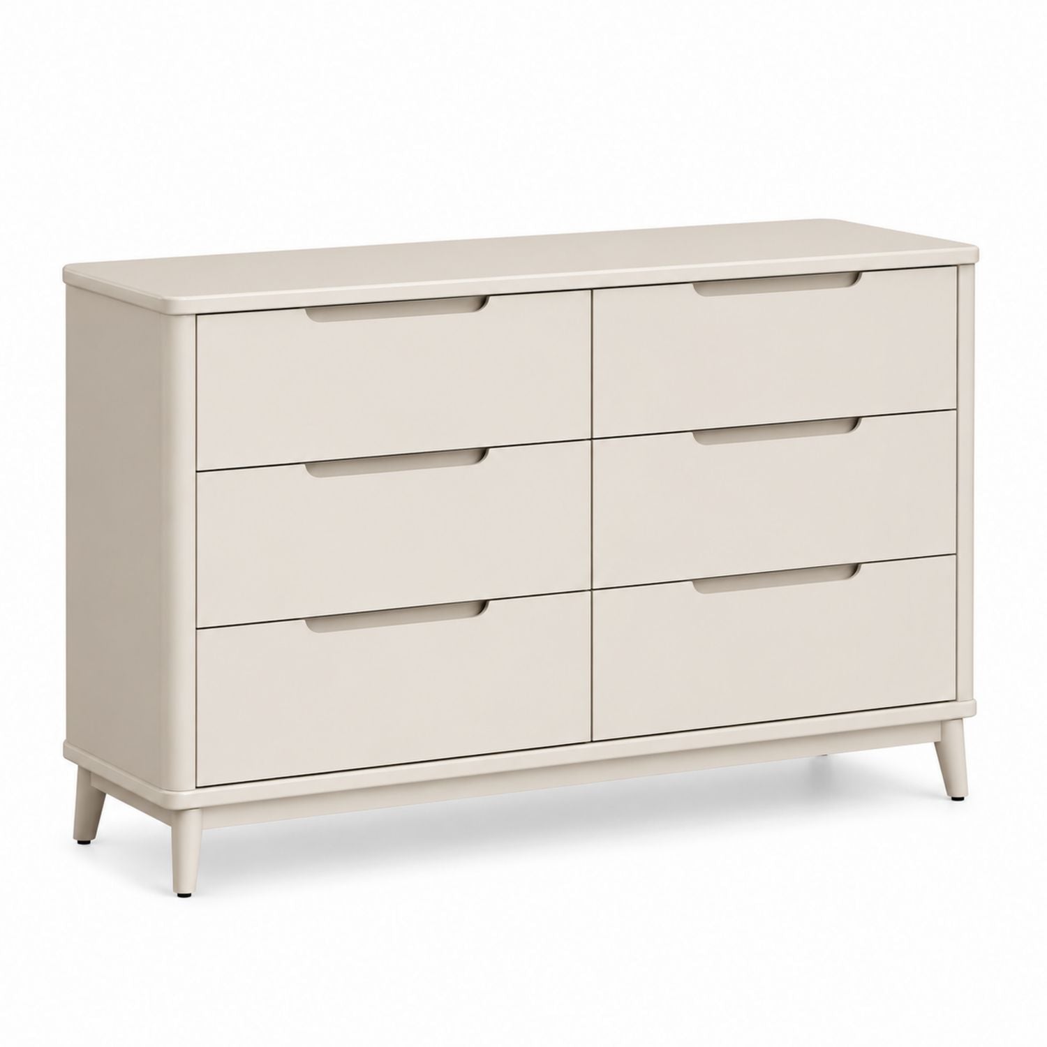 Komoda beżowa z 6 szufladami z MDF