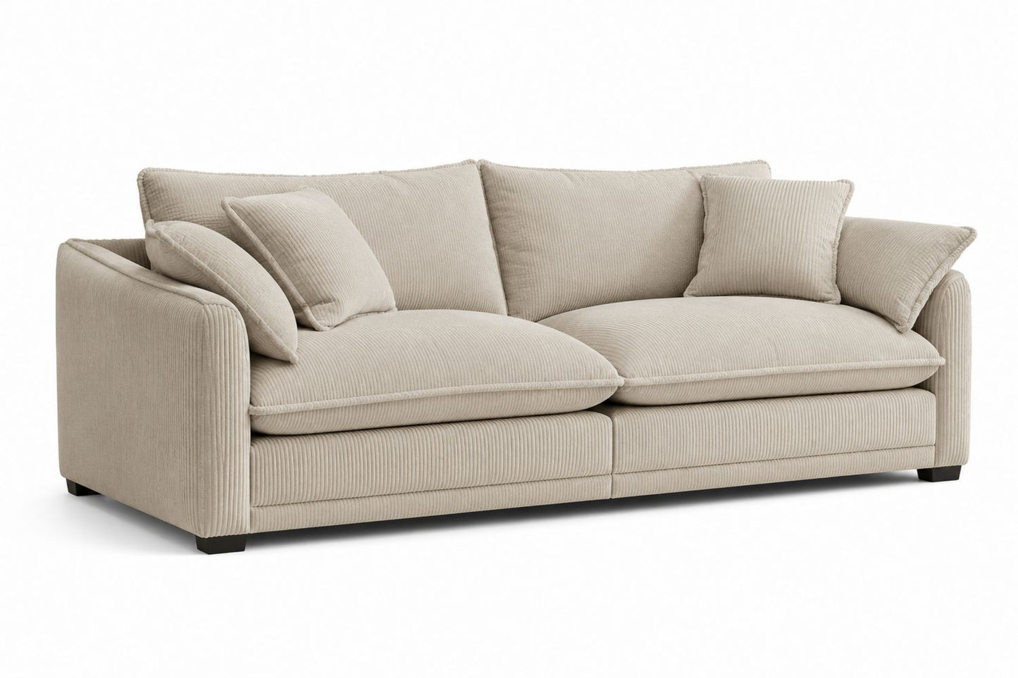 Sofa sztruksowa beżowa 200 cm