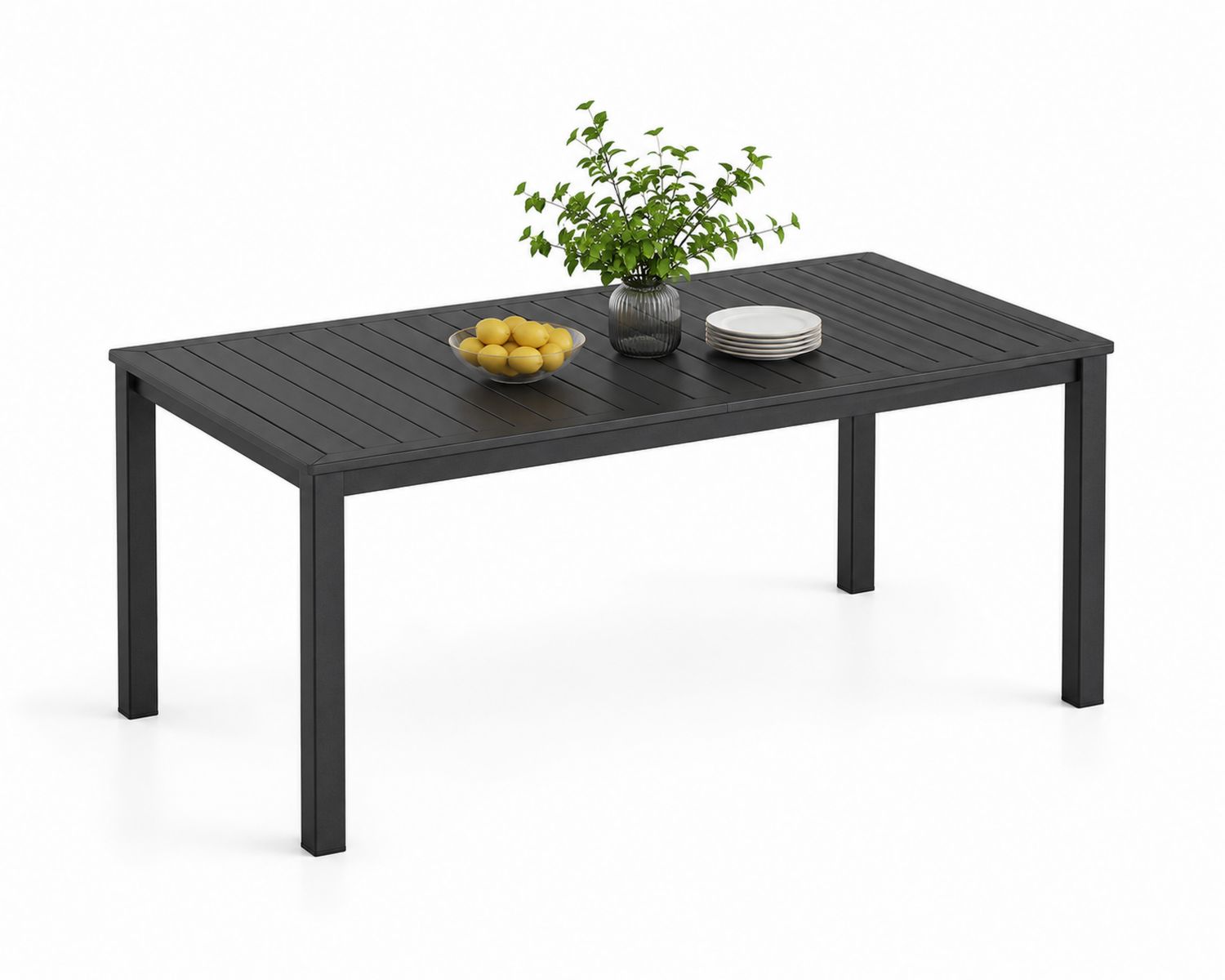 Stół jadalniany aluminiowy czarny