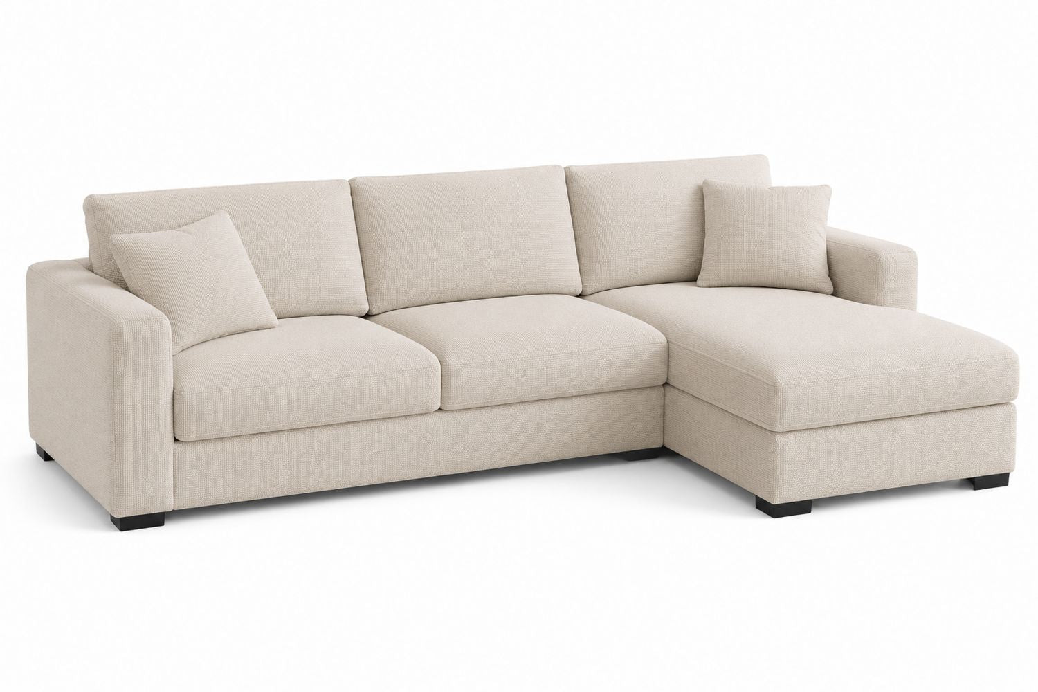 Sofa narożna z poliestru Beżowa